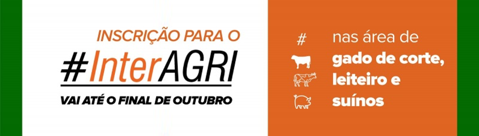 Inscrições para o #InterAgri vão até o final de Outubro!