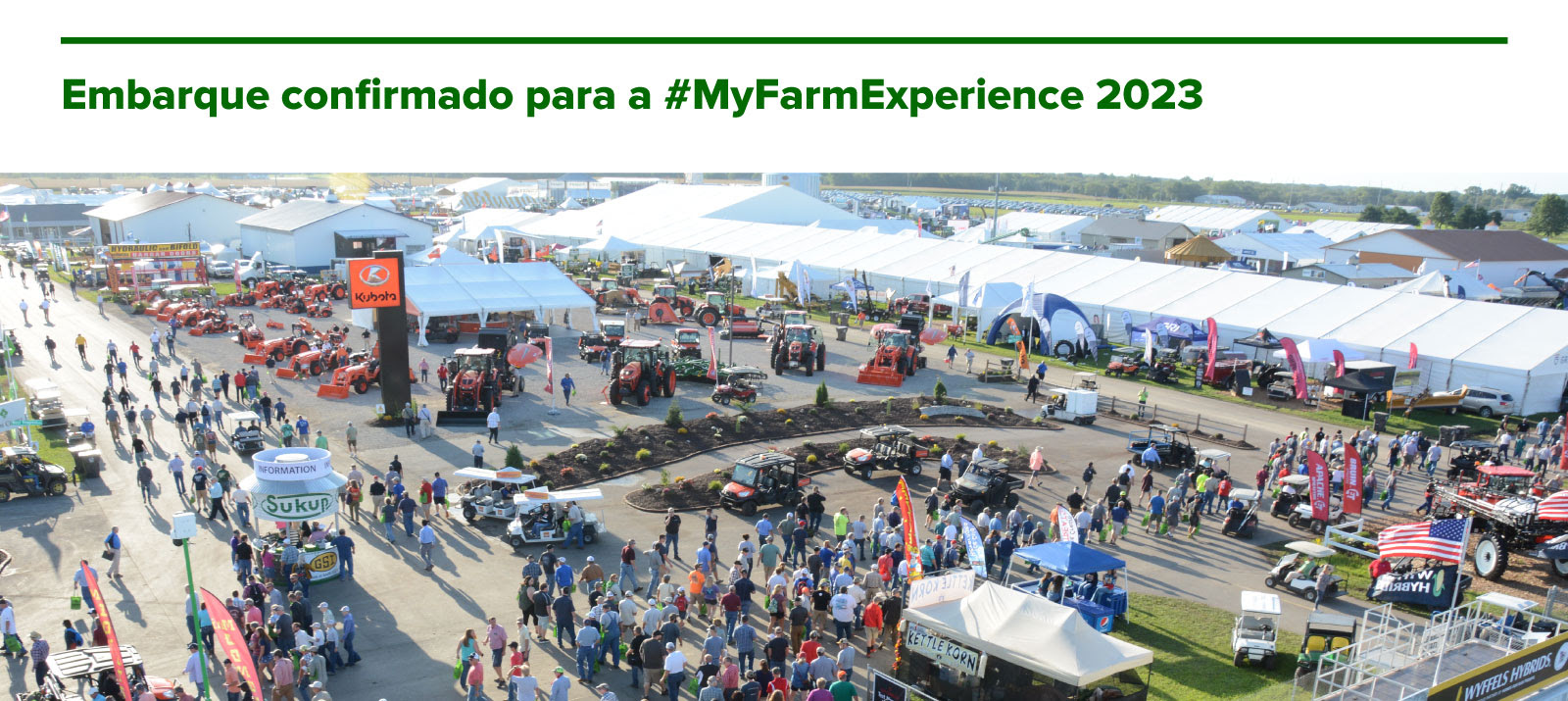 Embarque confirmado para a #MyFarmExprience 2023!